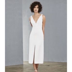 Amsale Crepe Midi Dress “Little White Dress”
